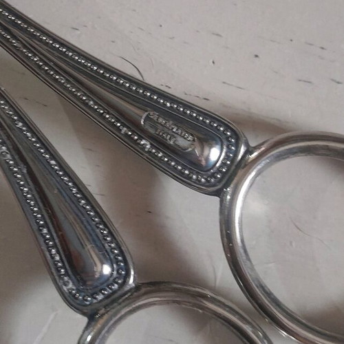 Silver-plated salad tongs like new, made in Italy