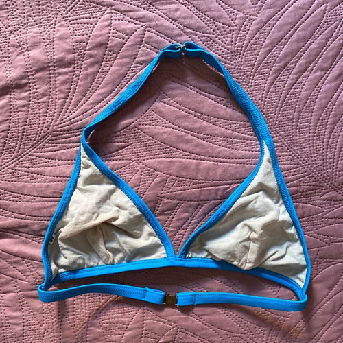 Ostraco bikini new, size 46, blue with laser-cut details