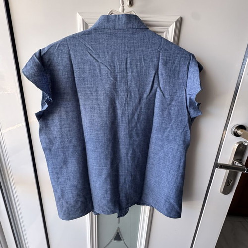 Women's Thin Denim Shirt new, blue, size XXL