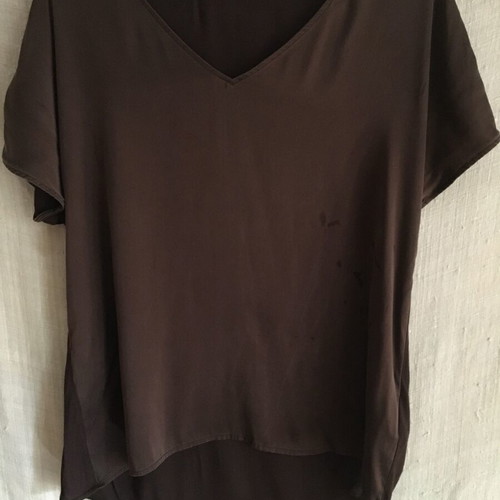 Silk top M like new, Hallhuber Donna, cool brown