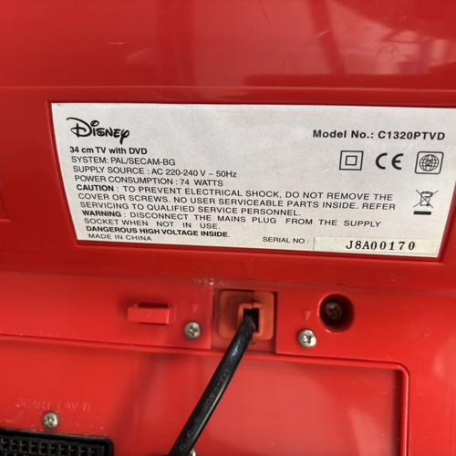 Retro Disney Cars Lightning McQueen TV used, non-functional for parts