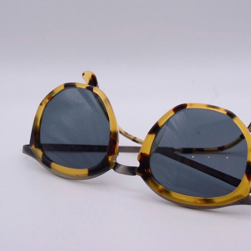 Class Model 5 Sunglasses New Old Stock Made in Italy Gun Metal Tortoise