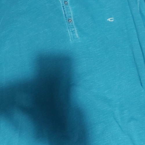 Camel Active long-sleeve shirt used, 4XL blue-green