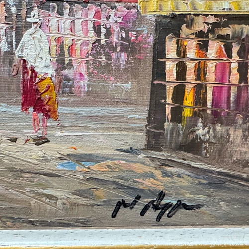Oil painting Paris street like new