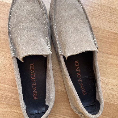 Prince Oliver men's suede loafers beige size 44 like new