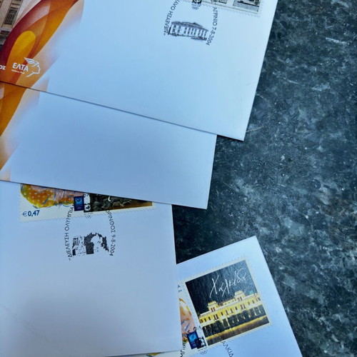 First Day Cover Envelope Set, Olympic Flame Greece
