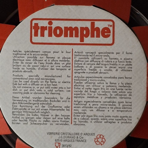 Triomphe Vintage Oven Dish 21 cm New