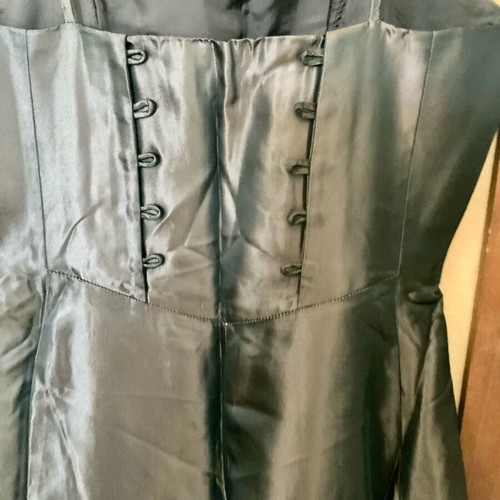 Monsoon evening set long satin backless dress with shawl like new brown