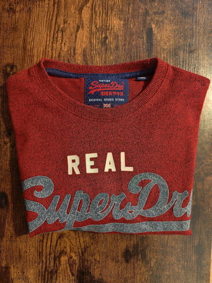 Superdry men's T-shirt medium red like new