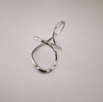 Steel ring silver adjustable like new