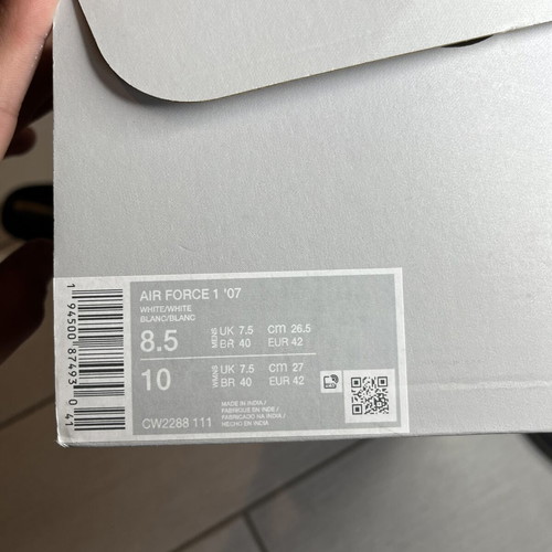 Nike Air Force 1 sneakers like new, size 42, white