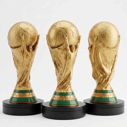 Mundial trophy 3D printed in gold color new official replica