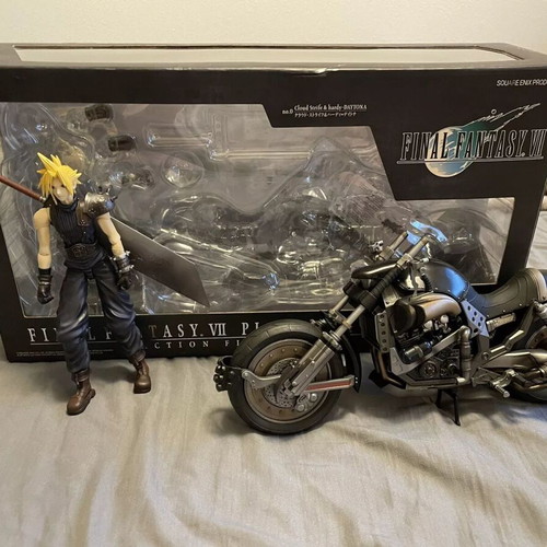 Final Fantasy VII Play Arts Vol.1 Cloud Strife & Hardy Daytona Action Figure like new