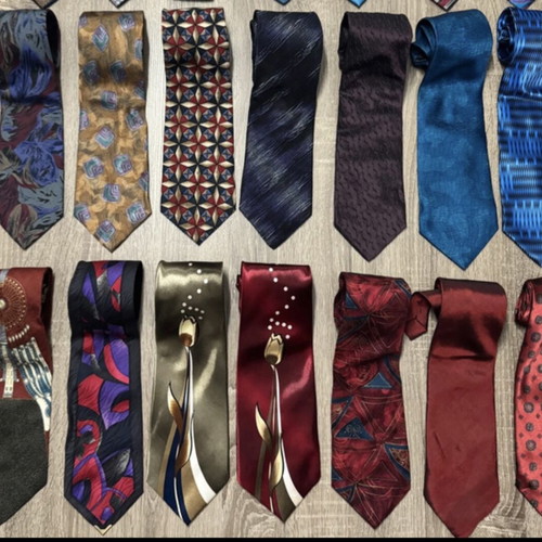 Vintage silk ties, set of 17