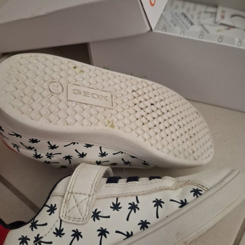 Geox sneakers size 27 EU used, white and red boys' shoes