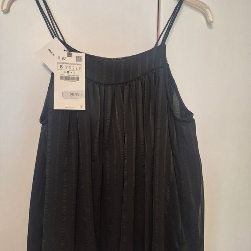 Zara top with beads new, black, size S