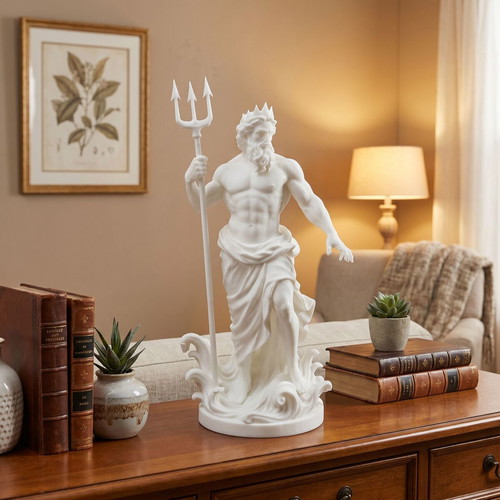 Poseidon decorative statue new, 14cm by 24cm height
