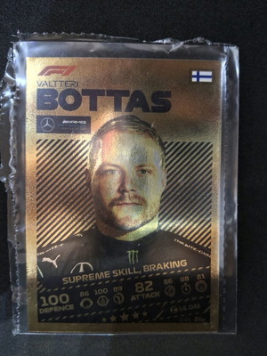 Χρυσή συλλεκτική κάρτα Valtteri Bottas Formula 1 2021 καινούργια