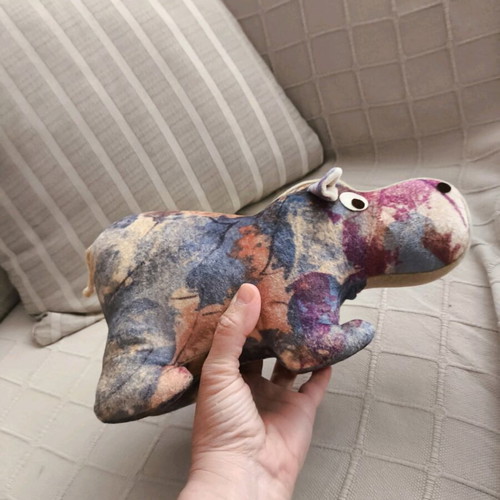 Plush hippopotamus like new decorative item