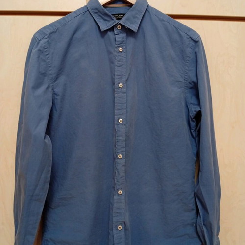 Zara men's shirt used, long sleeve, dark blue