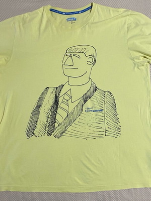 Adidas T-shirt size XL used, yellow skateboard model