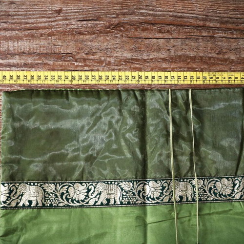 Silk pillow cover 39x39 cm green Real Siam Silk