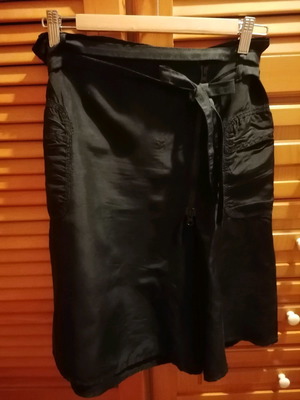 Mexx cargo skirt used, 100% silk, size 36, black