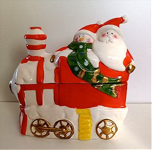 Χριστουγεννιάτικο διακοσμητικό τρένο με θήκη
