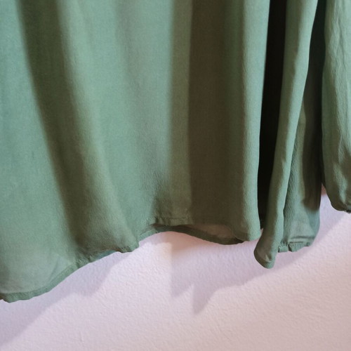 Women's blouse used, khaki, xsmall fitting small, semi-transparent