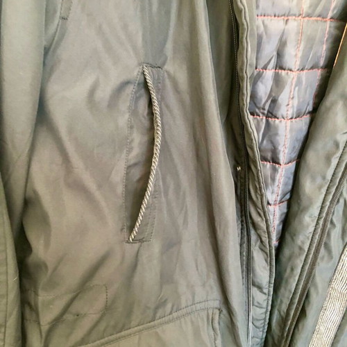 Emilio Corali jacket like new, black, with adjustable sleeves and hood
