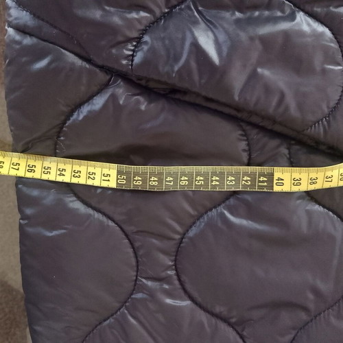 Long women's quilted black jacket like new