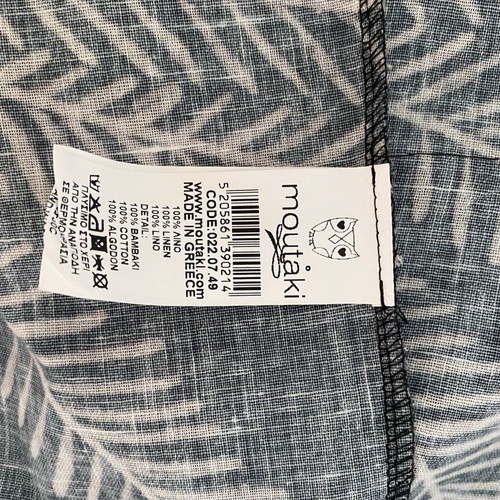 Moutaki linen dress like new, long with pockets and zipper