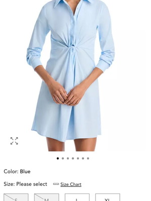 Φόρεμα Shirt dress Gracia σιέλ ποπλίνα νέο μέγεθος M
