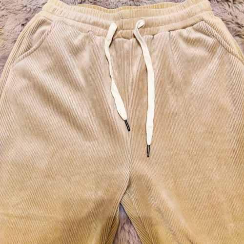 Corduroy women's pants new, beige, size L-XL