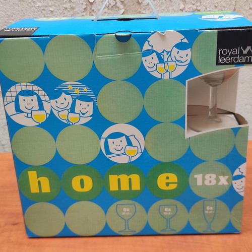 Royal Leerdam Home glass set 18 pieces unused in box