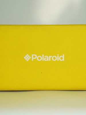 Polaroid glasses case used, yellow