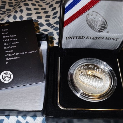 USA Silver Dollar 2019 Apollo 11 50th Anniversary Commemorative Coin