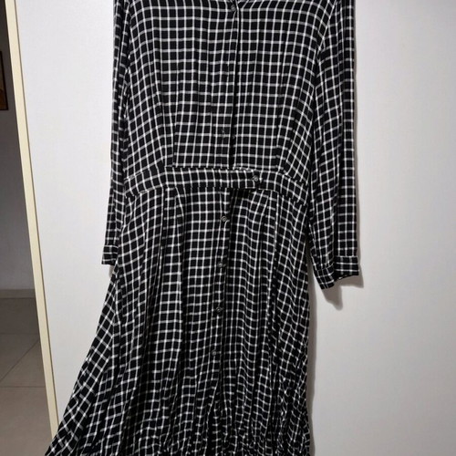 Mango long black and white dress like new