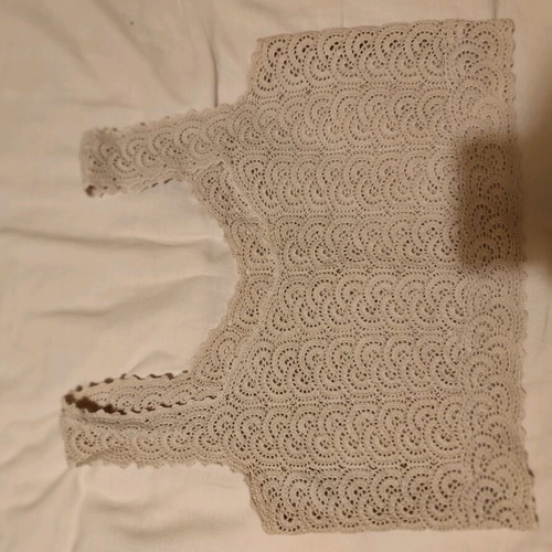 Handmade knitted tops new, pack of 4 white and cream