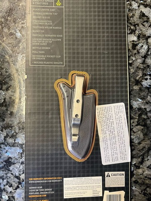 Gerber Epic нож с фиксирано острие нов с калъф и отварачка