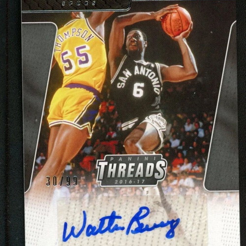 2016-17 Walter Berry Panini Threads NBA Legends Ink Autograph card #6 /99