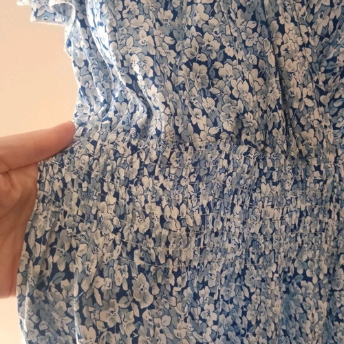 Conos long dress for tall women like new, white and blue