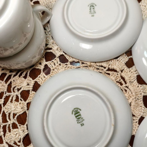 Set of 4 Vintage Ionia Porcelain Coffee Cups from 1970