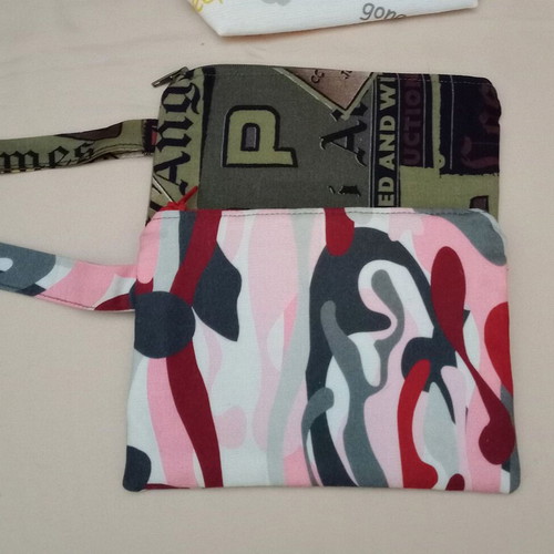 Set of 7 toiletry bags and 1 black satin pouch new, multicolored
