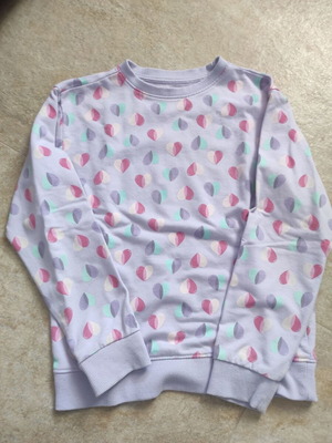 Girls' blouse 8 years lilac with hearts like new Sinsay