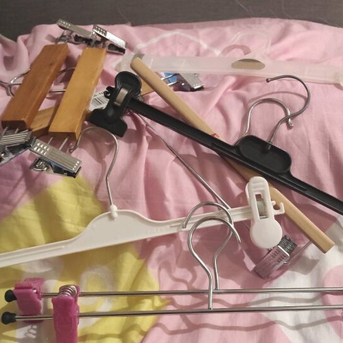 Hangers with clips used, set of 9 pieces