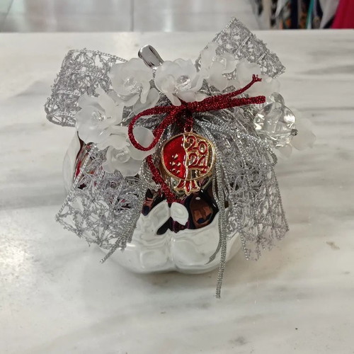 Table ceramic gouri pumpkin new, silver
