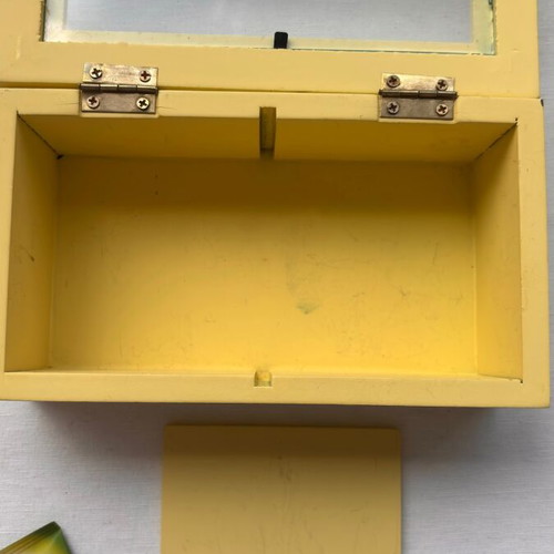 Storage box with glass used, yellow, Notos Galleries home