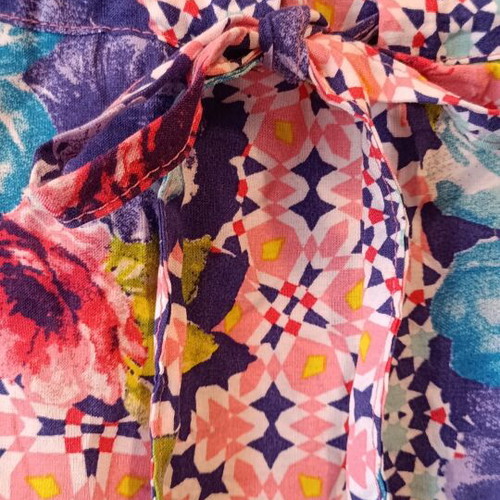 Woman Within Plus Size Dress with Floral Geometric Pattern