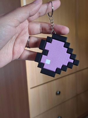 Heart keychain like new, 3D printed with three filament colors